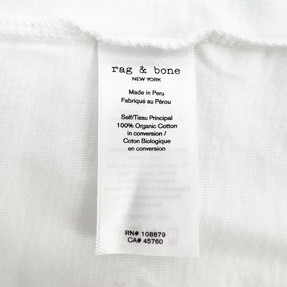 Rag‎ & Bone White Love Is Love Heart Graphic Organic Cotton Tee Shirt Small - Picture 5 of 5